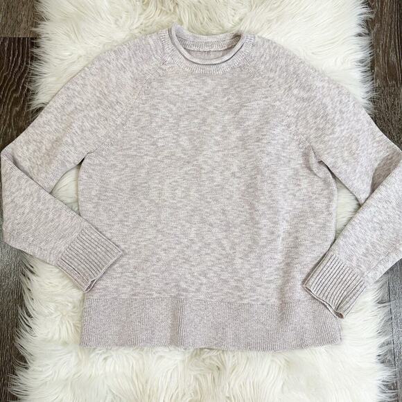 lululemon athletica Sweaters - Lululemon Womens Boxy Cotton Blend Sweater Size XS Purple Marled Pullover